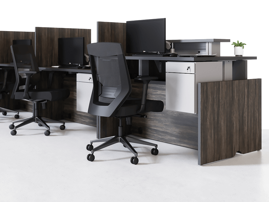 Presidente Reception Electric Sit Stand Reception Desk RightAngle